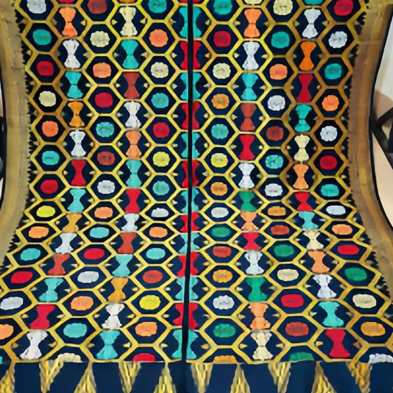 Kain tenun songket Sasak dengan motif Subhnale