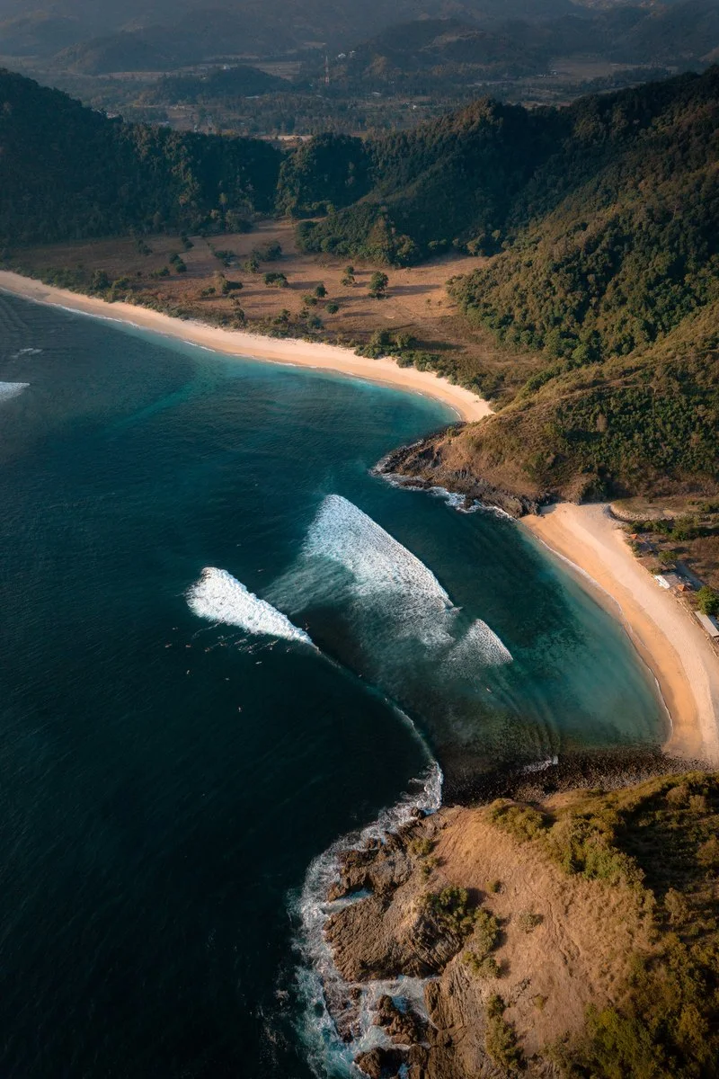 Teluk Lombok dari udara